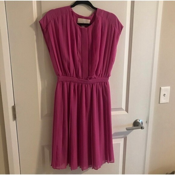 J crew collection pleated blouson dress peony 2 - Picture 3 of 8